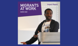 Aké Achi on Migrants at Work impact report cover