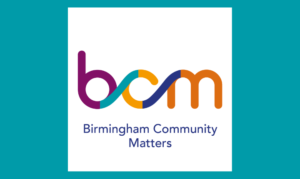 BCM logo on teal background