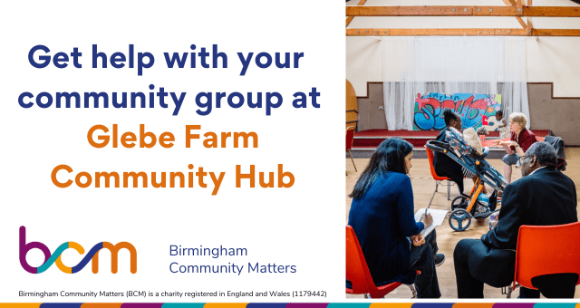 Get help with your community group at Glebe Farm Community Hub