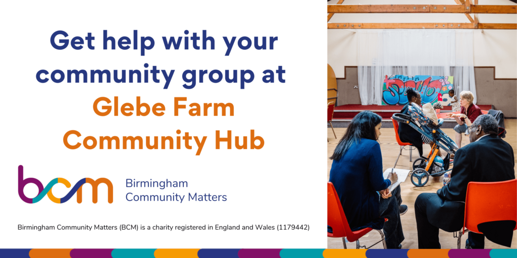 Get help with your community group at Glebe Farm Community Hub