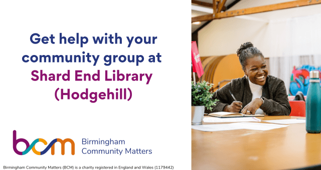 Get help with your community group at Shard End Library (Hodgehill)