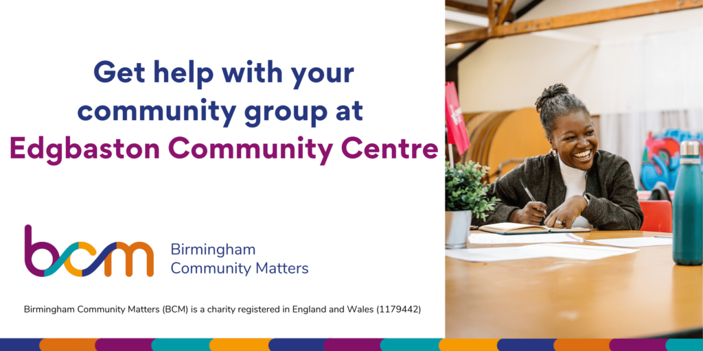 Get help with your community group at Edgbaston Community Centre