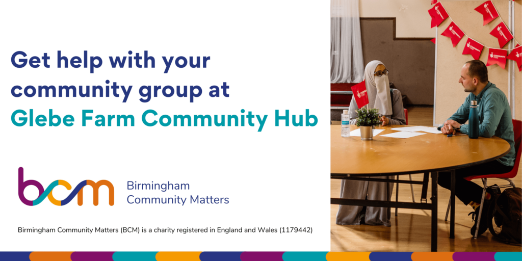 Get help with your community group at Glebe Farm Community Hub