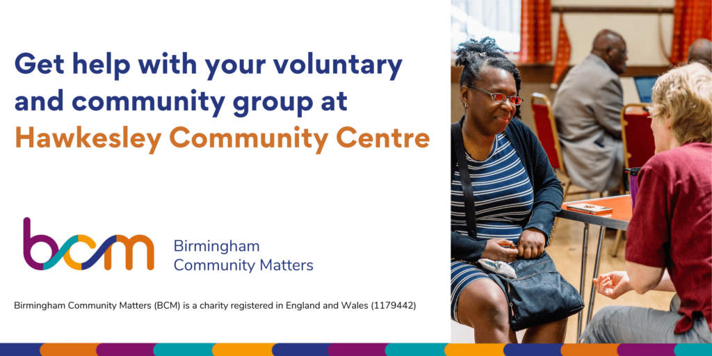 Get help with your community group at Hawkesley Community Centre
