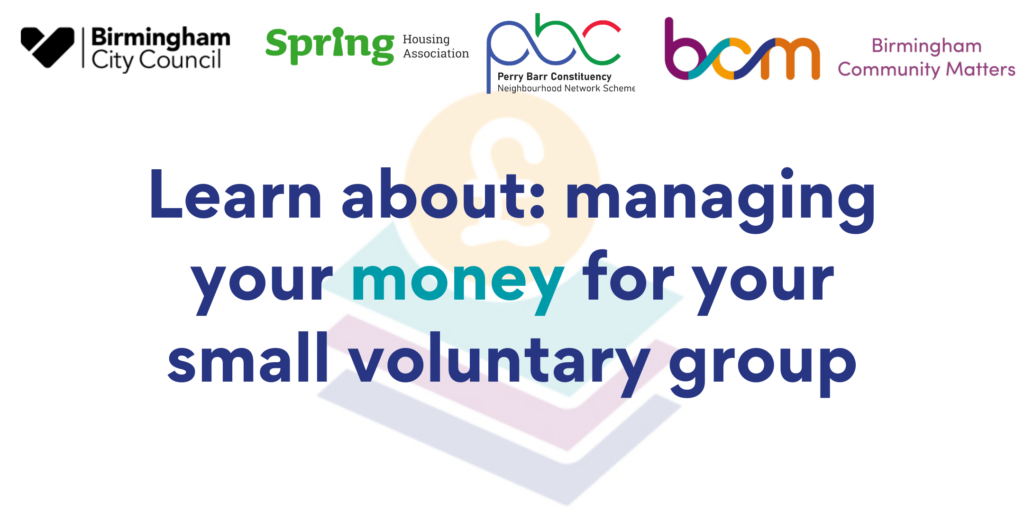 Learn about: managing your money for your small voluntary group