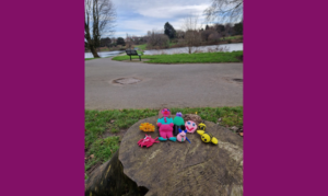 Modelling clay avatars of the BCM team at Witton Lakes